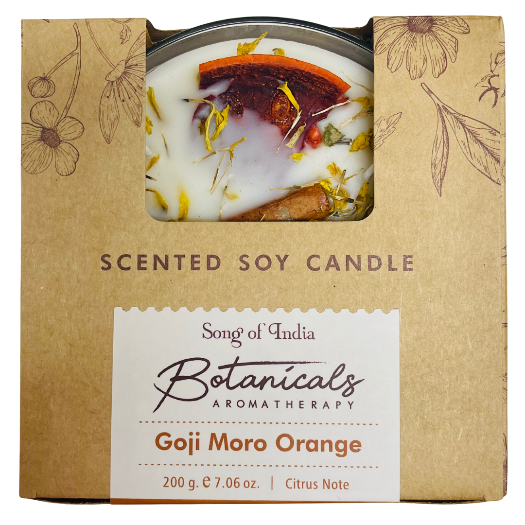Botanicals Aromatherapy Goji Moro Orange Soy Candle — 200g - Image 2