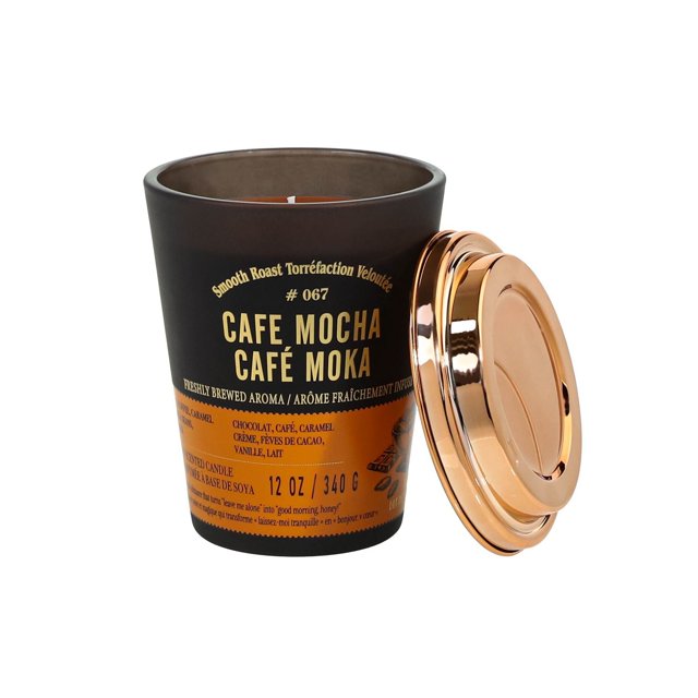Aroma Light 12oz Cafe Mocha Soy Wax Blended Scented Candle,1 cotton wick - Image 3