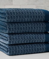 Better Homes & Gardens Signature Soft Cotton Melange 30 inch Bath Towel, Blue Admiral