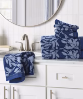 Better Homes & Gardens Signature Soft Floral 30 inch Towel,Blue Admiral/Blue Silver