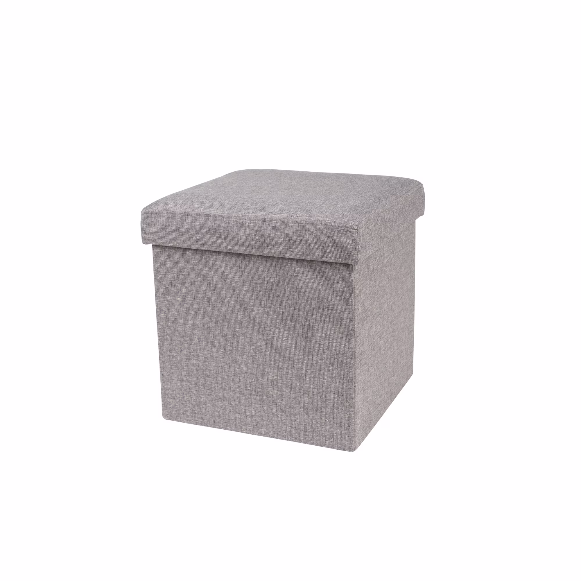 Mainstays Collapsible Storage Ottoman, Grey - Image 4