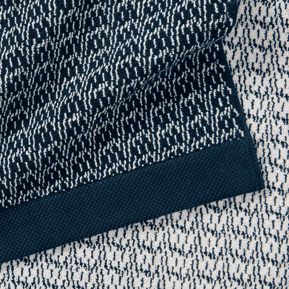 Better Homes & Gardens Signature Soft Cotton Melange 30 inch Bath Towel, Blue Admiral - Image 2
