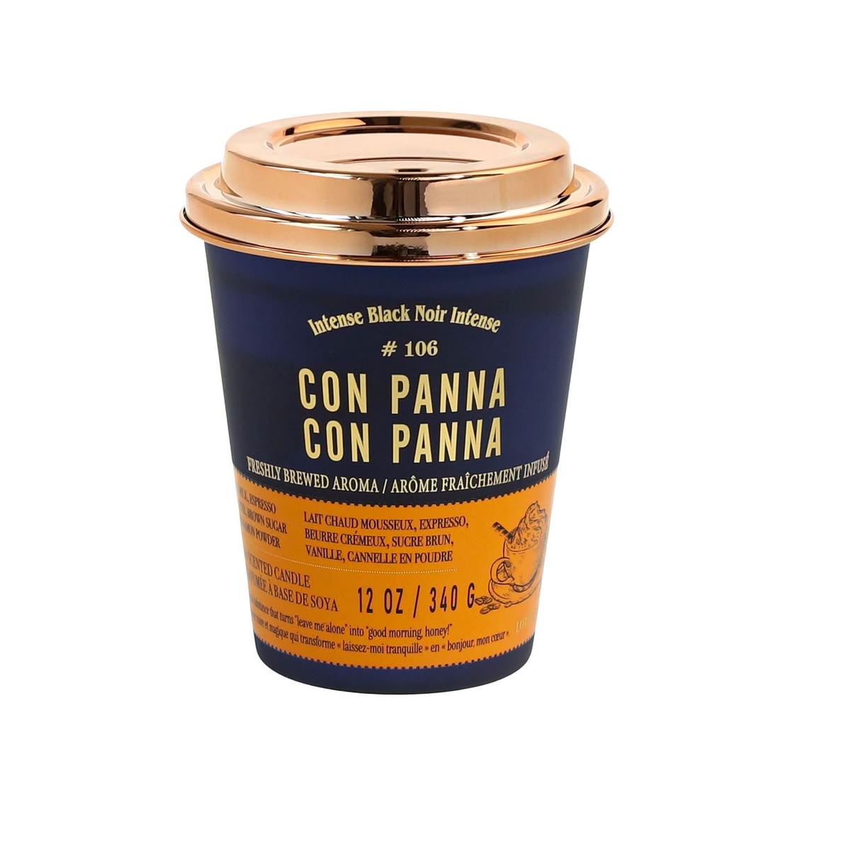 Aroma Light 12oz Con Panna Soy Wax Blended Scented Candle,1 cotton wick - Image 2