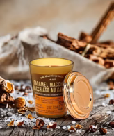 Aroma Light 12oz Caramel Macchiato Soy Wax Blended Scented Candle,1 cotton wick
