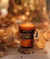 Aroma Light 12oz Pumpkin Spice Latte Soy Wax Blended Scented Candle,1 cotton wick